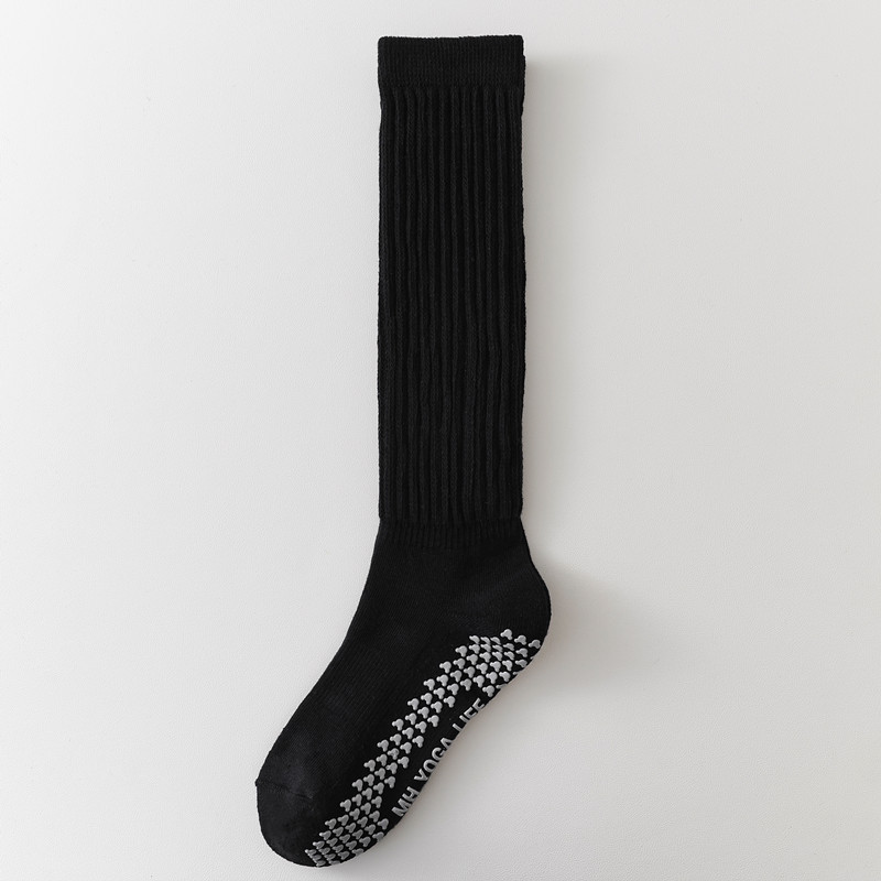 Chaussettes de yoga épaisses à poils épais noires