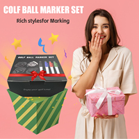 Kit de marquage de balles de golf professionnel 8 pièces, outil d'alignement et d'identification, 4 pochoirs de marquage de balles de golf et 4 marqueurs de balles de golf de couleurs différentes