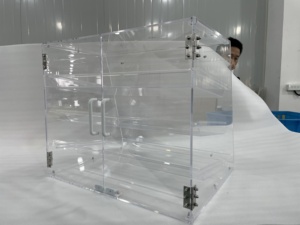 Estante de exhibición de panadería de acrílico transparente con letrero de primavera para presentar pasteles, panes, pasteles - Product Image 4