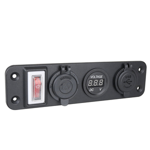 Interruptor basculante de 4 bandas, toma de corriente, cargador Usb, panel de voltímetro resistente al agua con cargador USB Dual, 12V, 24V, voltímetro LED azul - Product Image 3