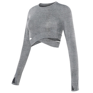 Hauts de sport longs pour femmes, vêtements de course à manches longues, vêtements de yoga et de fitness, vêtements de yoga sans taille, mode - Product Image 4