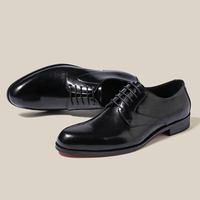Nouvelles chaussures habillées pour hommes de style britannique en cuir de vache véritable, chaussures de bureau haut de gamme pour les affaires