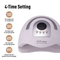 Lampu Kuku UV LED 380W 4 Timer Pengering Kuku Sun UV dengan 81 Lampu LED dan Sensor Otomatis