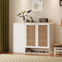Armoire de rangement étagère à chaussures boîte à chaussures tissage armoire à chaussures moderne grande capacité armoire d'entrée