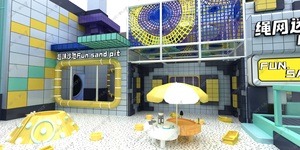 Luckyplay trẻ em trong nhà mềm chơi Thiết bị sân chơi cho trung tâm mua sắm sử dụng trò chơi bóng đá & khu vực hồ bơi cát - Product Image 2