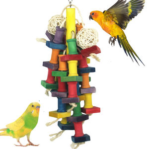 Commercio all'ingrosso pappagallo uccello giocattoli in piedi corda di cotone giocattolo colorato trespoli da masticare per gabbia per uccelli corda di cotone accessori per uccelli - Product Image 2