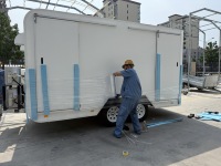 Unités de douche portables de luxe écologiques à 2-4 postes, remorque sanitaire pour appartement et usage extérieur