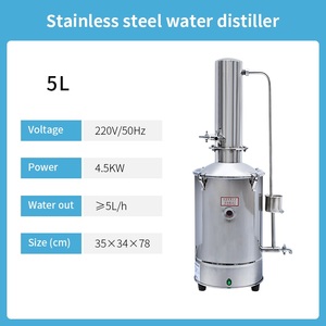 Labor 5L/10L/20L Edelstahl Automatische Elektrische Wasserdestillationsmaschine mit 1 Jahr Garantie 4,5kW Leistung - Product Image 2