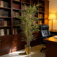 Ensemble de bambou artificiel hautement réaliste, écologique et durable pour aménagement paysager, décoration de plantes vertes d'intérieur, bonsaï, jardin, maison