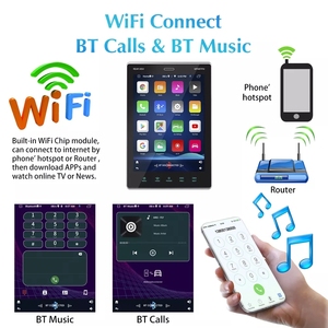 Dàn Âm Thanh Nổi Ô Tô Cho Android, Máy Phát MP5, Thiết Bị Định Vị GPS, Kết Nối WIFI, 2 Din, Màn Hình Dọc 9.5Inch, Phổ Thông - Product Image 4