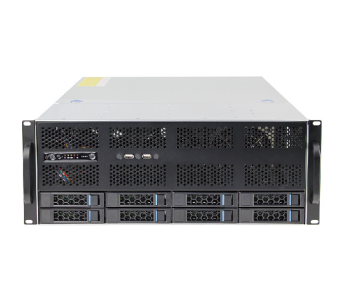 4U 8 Hotswap Bay AI Server Chassis Support 4pcs Dual Width GPU Cards With Rail Kits