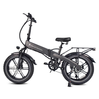 Vélo électrique à pneus larges DE 20*4.0, cadre en alliage d'aluminium, tige pliable, moteur sans balais 48V 500W, 7 vitesses, frein à disque hydraulique, 15AH