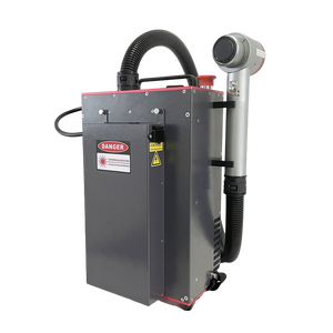 Nettoyage au laser à fibre pulsée pour surfaces métalliques, nettoyeur laser 50W 100W 200W, mini machine portable de décapage de rouille au laser pulsé, prix - Product Image 1