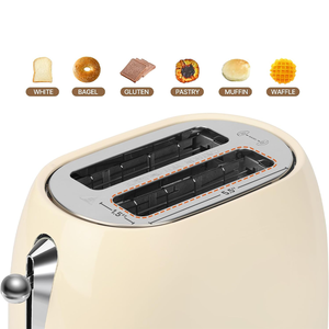 <span class=keywords><strong>Grille</strong></span>-<span class=keywords><strong>pain</strong></span> intelligent à écran tactile 2 fentes - 11 préréglages pour <span class=keywords><strong>pain</strong></span>, bagels et gaufres, <span class=keywords><strong>blanc</strong></span> crème et acier inoxydable, fonction décongélation et réchauffage - Product Image 4
