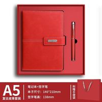 Carnet de notes en lin A5 PU en cuir carnet de voyage avec logo agenda étudiant coffret cadeau et stylo Cadeaux de bureau