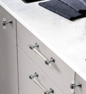 WEKIS High Quality Crystal Acrylic Modern Pull Handles and Decorative Drawer <b>Knobs</b> <b>for</b> Kitchen and <b>Dresser</b> Cabinets - Product Image 3