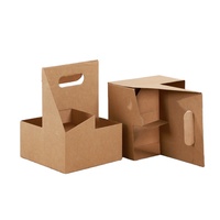Logo Fait Sur Commande Écologique Kraft À Emporter de Papier Potable Chaude Porte-gobelets Transporteur Pour Le Café