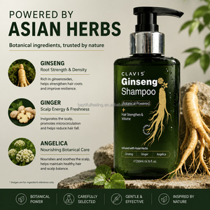 Champú y <span class=keywords><strong>Acondicionador</strong></span> 2 en 1 Nutritivo de Ginseng, Jengibre y Angélica, Control de Grasa, Cuidado del Cabello, Orgánico, Hipoalergénico, Disponible en Fábrica - Product Image 3