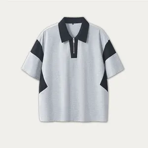 Retail spot stocks Casual Color contrast Loose 230GMS Heavyweight Men's POLO shirt OEM