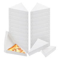Caja de Pizza Triangular Impresa Personalizada con Logotipo, Embalaje Ecológico Desechable de Cartón para Llevar, Impresión Flexográfica