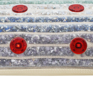 No Emf térmica amatista cristal Chakra piedra preciosa almohada infrarroja calefacción eléctrica columna Cervical soporte masaje almohada - Product Image 5