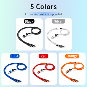 Cadeaux promotionnels Câble <span class=keywords><strong>Usb</strong></span> 5 en 1 Câbles de charge rapide Chargeurs portables multifonctions tressés en nylon pour téléphone <span class=keywords><strong>portable</strong></span>. - Product Image 1