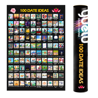 Affiche à gratter personnalisée romantique pour Couples, cadeau d'anniversaire, idée de nuit, défi, 100