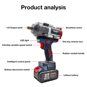 800N taşınabilir akülü darbe plaka profesyonel 1/2 "tork anahtarı araba tamir için lityum-iyon güç kaynağı - Product Image 3