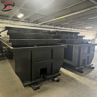 Benne à déchets métallique de 20 yards, robuste, avec certification CE ISO et garantie d'un an pour les déchets de construction, utilisation en extérieur