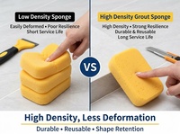 Woxin OEM Éponges de jointoiement professionnelles jaunes 25 densités pour carrelage, blocs de mousse de polyuréthane pour jointoiement, éponge de nettoyage de sols époxy