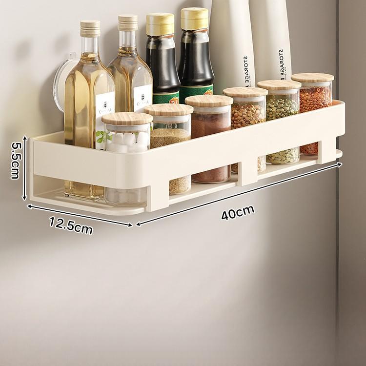 [Milk White] Suction Cup Storage Rack 40cm