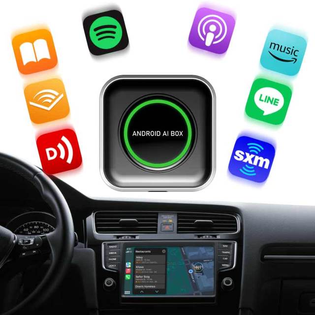 Car Ai BOX New CarPlay Ai Box QCM SM6115 8-Core CPU Android 13.0 System Wireless CarPlay Android Auto Adapter