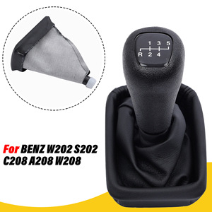 Car Gear <b>Shift</b> <b>Knob</b> 5-6 Speed Leather Ergonomic For Mercedes-Benz W202 W208 - Product Image 4