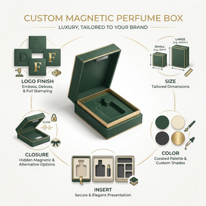 Caja de Perfume Ecológica de Lujo con Estampado Dorado, Caja Rígida Magnética con Certificación FSC para Fragancias, con Logotipo Personalizado para Perfume Francés de 100 ml - Product Image 4