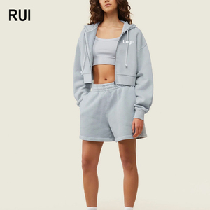 Ruiquwin ชุดวอร์มลำลองสำหรับผู้หญิง2ชิ้นแบบถักสำหรับฤดูร้อน - Product Image 1