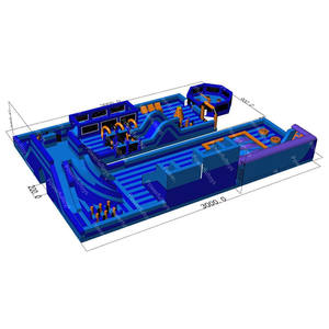 Parc d'attractions <span class=keywords><strong>gonflable</strong></span> à obstacles pour jeux de plein air et d'intérieur, en PVC, capacité de 500 kg, plus de 30 passagers, facile à utiliser - Product Image 2