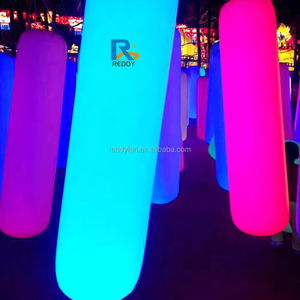Logo personalizzato stampa Led luce colonna <span class=keywords><strong>Promo</strong></span> Marketing cilindro gonfiabile pubblicità pilastri - Product Image 2