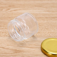 Hot Sale 25ml 50ml Wide Mouth Glass Jam Jar With Thin Screw Metal Lid in Bulk Honey Jar Bottles
