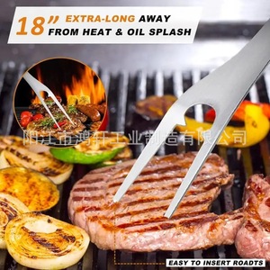 Ensemble de barbecue en acier inoxydable 45,5 cm, ensemble d'outils de cuisson multifonctionnels pour l'extérieur - Product Image 3