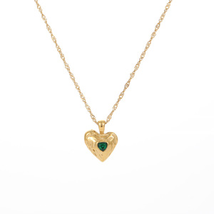 Bijoux de mode 316 <span class=keywords><strong>L</strong></span> en acier inoxydable coeur Zircon pendentif colliers à breloques pour la fête - Product Image 6