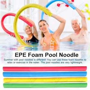 Ggntkids logotipo personalizado 1,2 m 1,5 m tubo palo espuma nadar núcleo sólido hueco playa agua fideos flotador natación EPE piscina fideos - Product Image 2