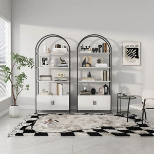 Armoire à bibelots et buffet <span class=keywords><strong>de</strong></span> luxe à arceaux, bibliothèque multifonctionnelle avec portes, idéale comme rangement pour cuisine et salon - Product Image 2