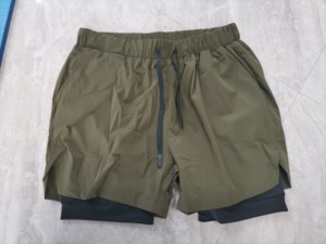 Быстросохнущие дышащие шорты 2 в 1 для бодибилдинга и бега с внутренним карманом, мужские шорты для фитнеса и тренажерного зала - Product Image 6