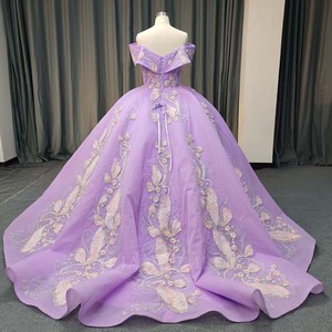 Vestido de Quinceañera Romántico Morado Lsany225, Elegante Vestido de Princesa con Apliques para Bailes de Ensueño Jancember - Product Image 3