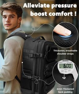 Sac à dos tactique à roulettes pour ordinateur <span class=keywords><strong>portable</strong></span> de 17 pouces, sac d'affaires de voyage à roulettes, bagage à main approuvé par la compagnie aérienne pour les voyages de travail - Product Image 4