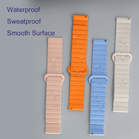 Bracelet de montre intelligente sportif réversible en silicone magnétique résistant BoBand Luxury 16-22 mm, unisexe