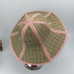 Farmer <b>Straw</b> <b>Hat</b> Hot Sell Foldable Folding OEM Unisex Adults Plain Round Ribbon & With Rope Party <b>Hats</b> - Product Image 4