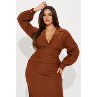 Robe chemise européenne et américaine à manches longues pour femmes automne coupe ajustée plissée Royal Sister Style taille haute jupe enveloppée aux hanches