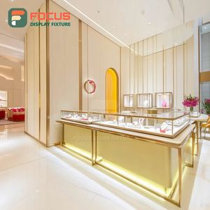 Minimalist Jewelry Store Display System Metal Frame Jewelry Shop Display Counter - Product Image 4