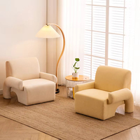 Fauteuil nordique de luxe personnalisé petit canapé simple pour appartement salon et salon tissu pour villas
